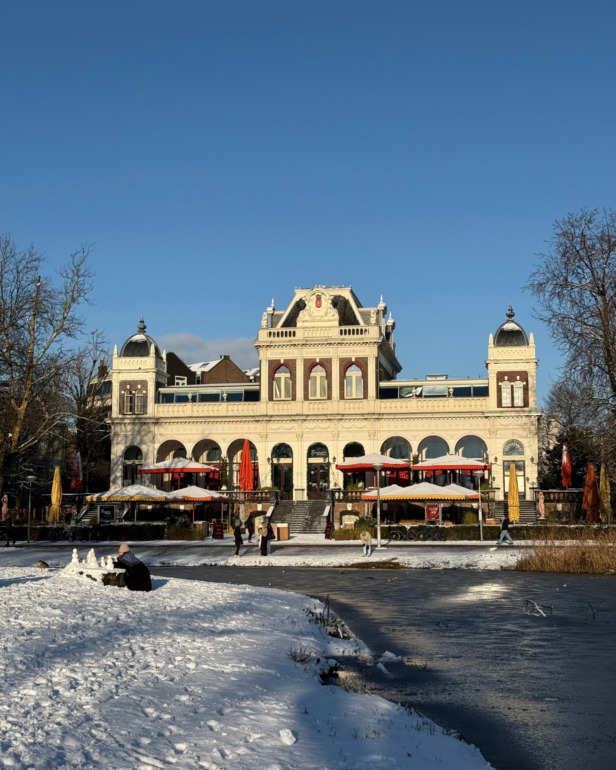 Café Vertigo Vondelpark sneeuw winter